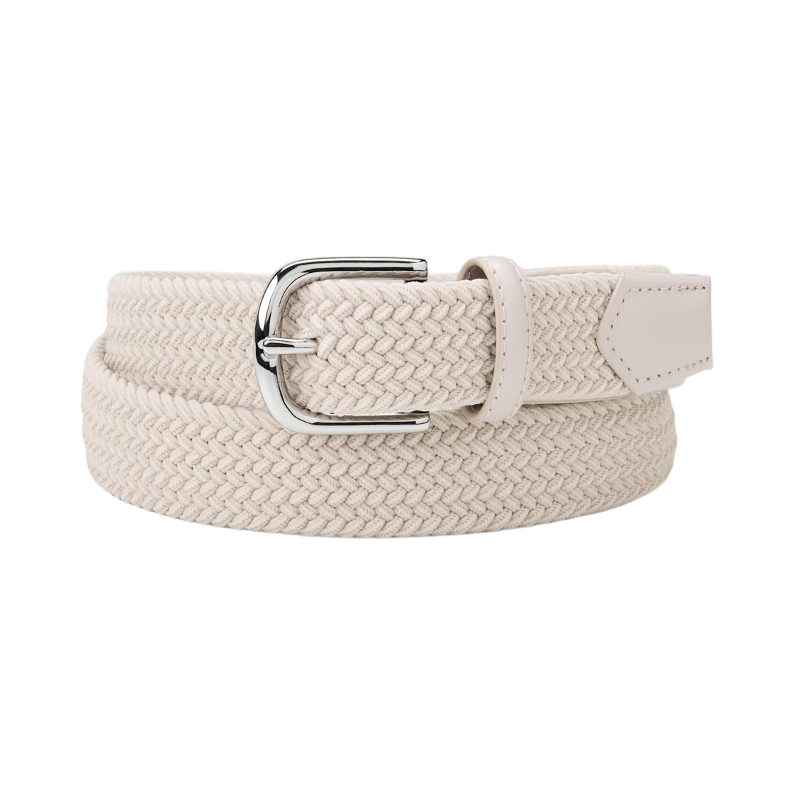 359999-30 GU Leather Combination Mesh Belt Natural