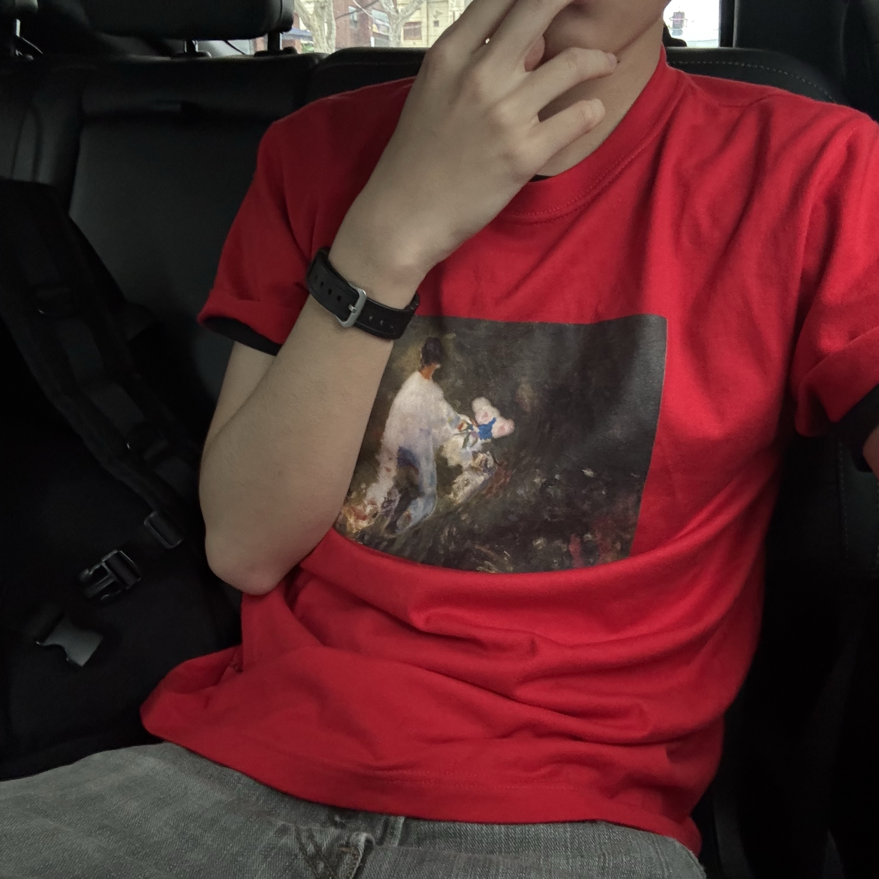 Jtk Artisanal JTK Museum T-Shirts Red 착용 스타일 - 4
