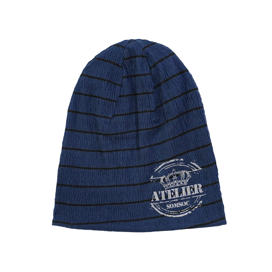 솜속 제인 스트라이프 리버시블 비니 네이비(SOMSOC Jane Stripe Reversible Beanie Navy)