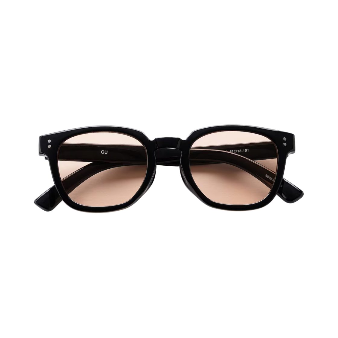 (W) GU UV 블로킹 스퀘어 웰링턴 선글라스 다크 오렌지((W) GU UV Blocking Square Wellington Sunglasses Dark Orange)