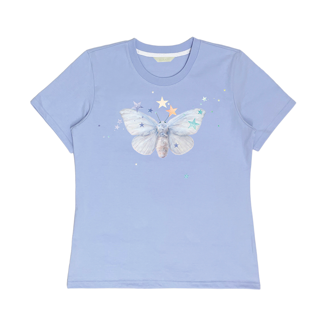 루바티 드리밍 모스 스탠다드 티셔츠 던블루(Rubati Dreaming Moth Standard Tshirt Dawn Blue)