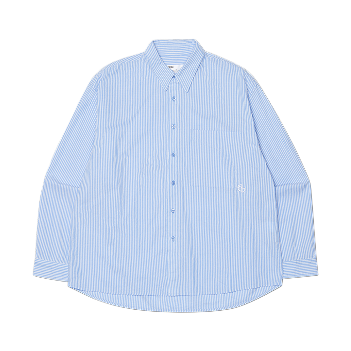 NMSS62SH02BLU NOMANUAL Striped Shirt Blue