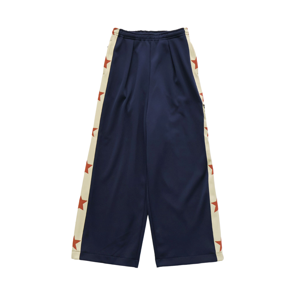 캐피탈 스무스 저지 배기 트랙 팬츠 벳시 로스 네이비 레드(Kapital Smooth Jersey Baggy Track Pants Betsy Ross Navy Red) - 1