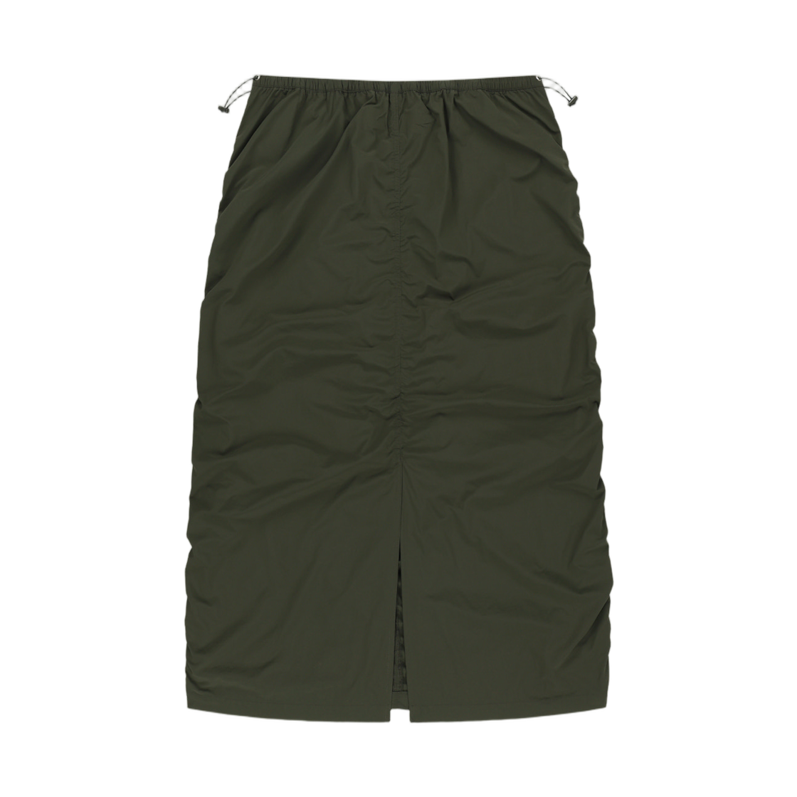 (W) 마뗑킴 패치 포켓 셔링 나일론 스커트 카키((W) Matin Kim Patch Pocket Shirring Nylon Skirt In Khaki) - 2