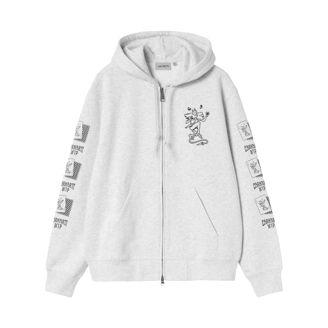I036915-482-XX Carhartt WIP Hooded Playing Cards Jacket Ash Heather