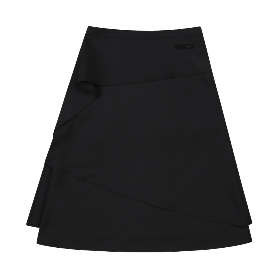 디에스엠티 드레이프 레이어드 스커트 블랙(DSMT Draped Layered Skirt Black)