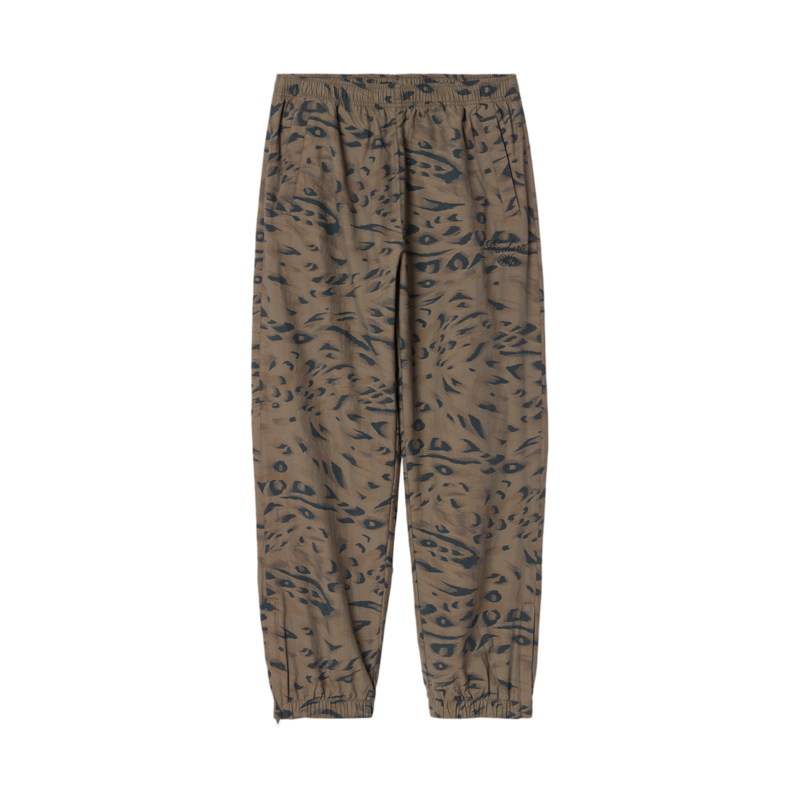 I036802-3TD-XX Carhartt WIP Travon Pant Duck Feather Print Cypress Black
