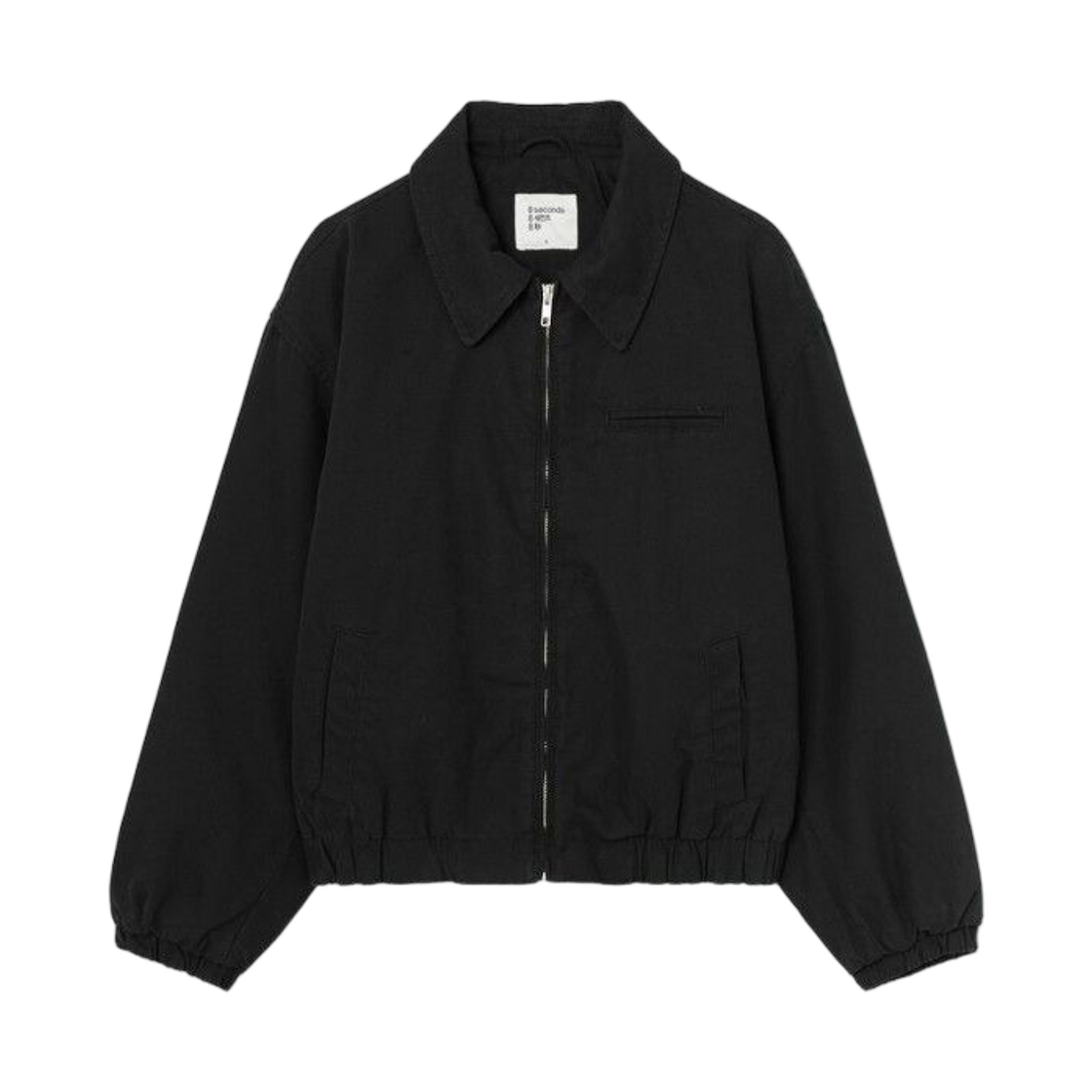 (W) 에잇세컨즈 코튼 패디드 점퍼 블랙((W) 8seconds Cotton Padded Jumper Black)