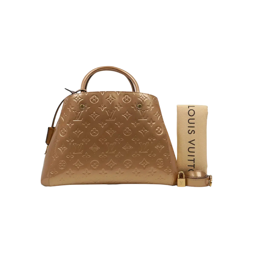 ITHFQLMHVESU Louis Vuitton Vernis Montaigne MM Gold