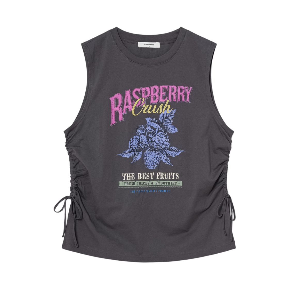 355542LY64 (W) 8seconds Over Fit Graphic Sleeveless Ash