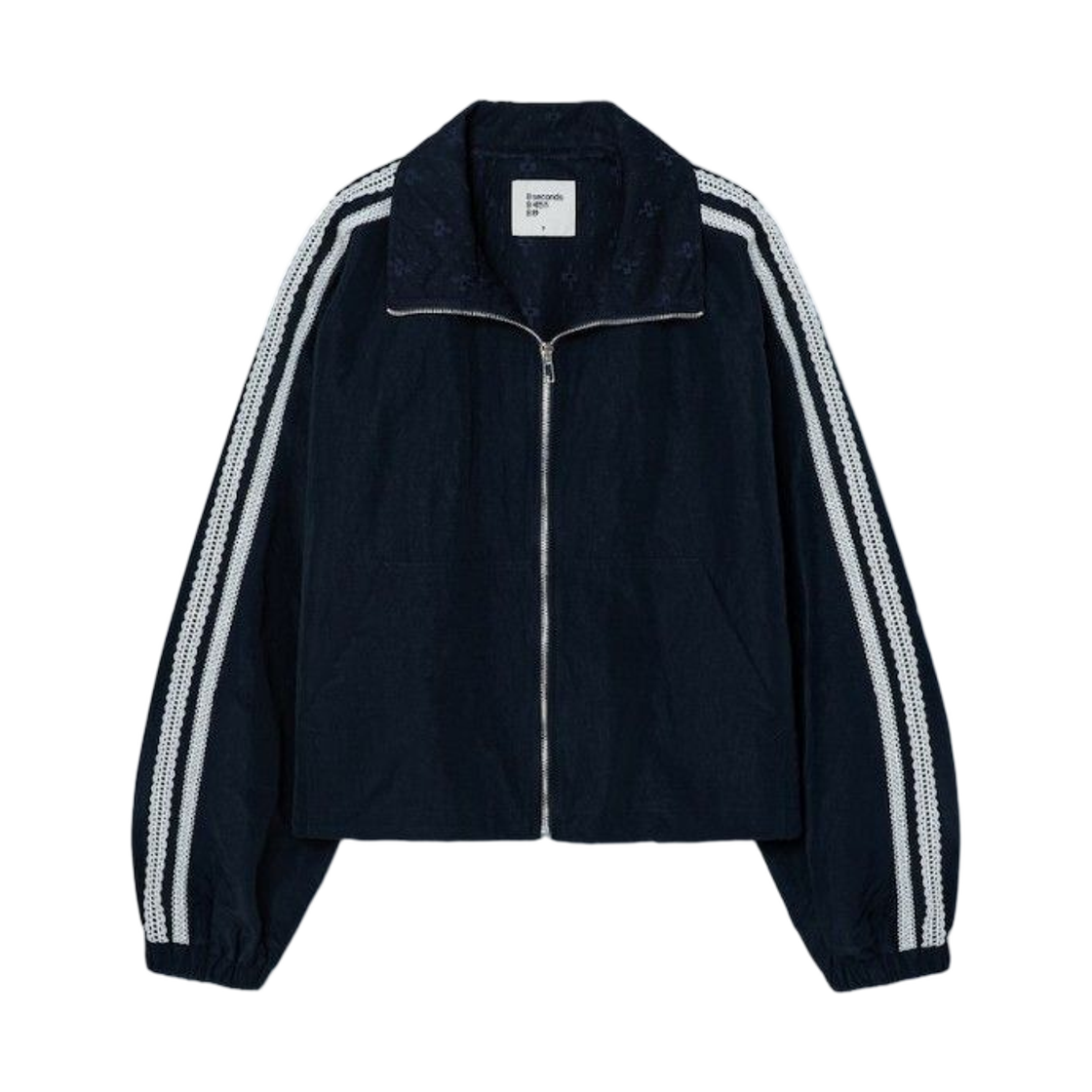 (W) 에잇세컨즈 레이스 라이닝 트랙 자켓 네이비((W) 8seconds Lace Lining Track Jacket Navy)