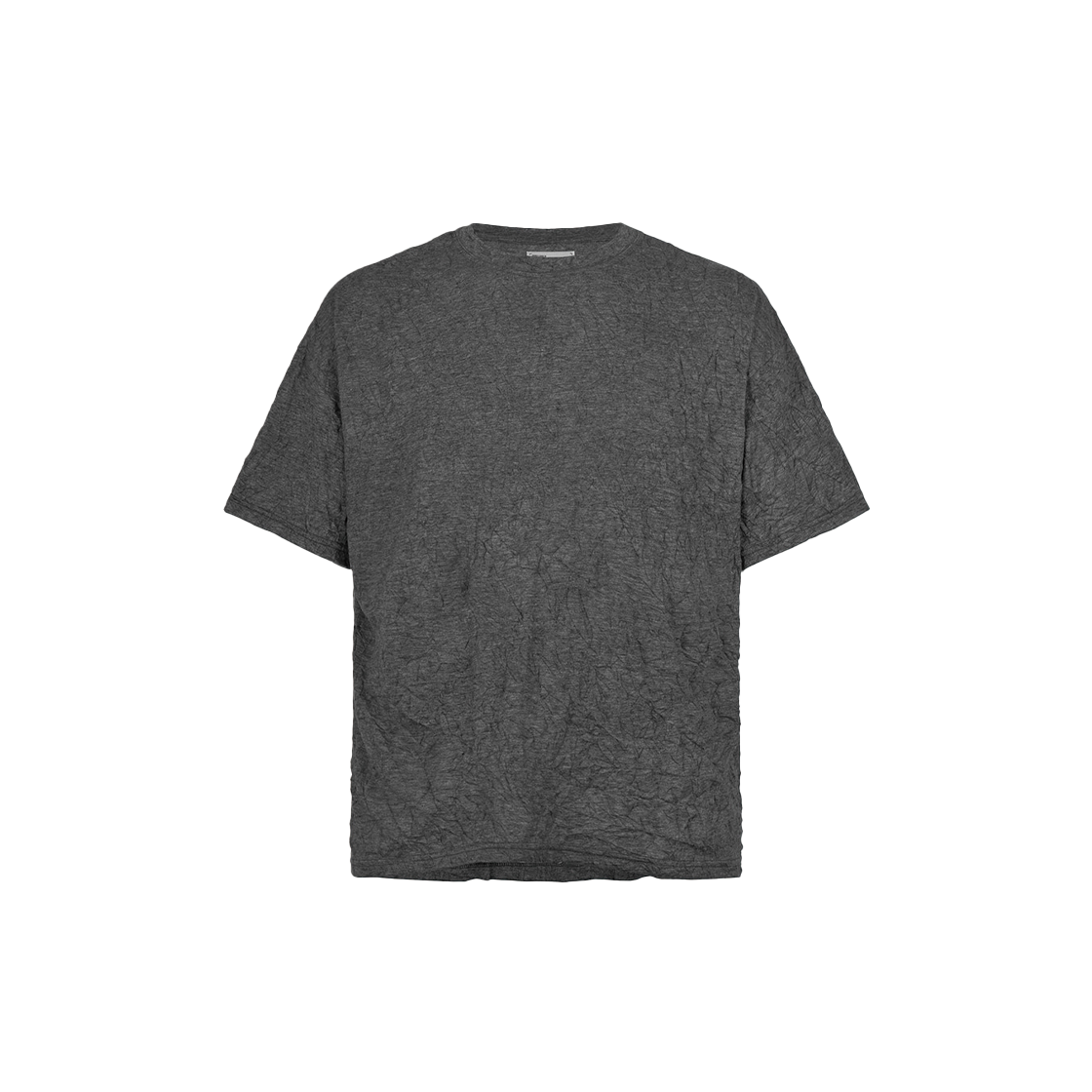 칵 크링클 티셔츠 차콜(Khak. Crinkle T-Shirt In Cotton / Polyester Charcoal)