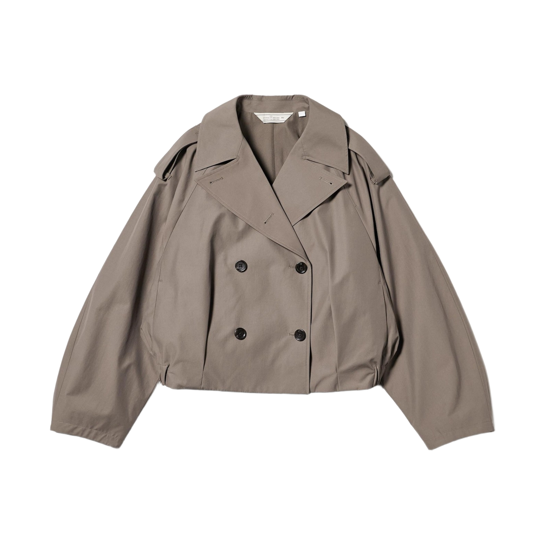 (W) GU x 로크 숏 트렌치 코트 올리브((W) GU x Rokh Short Trench Coat Olive) - 1