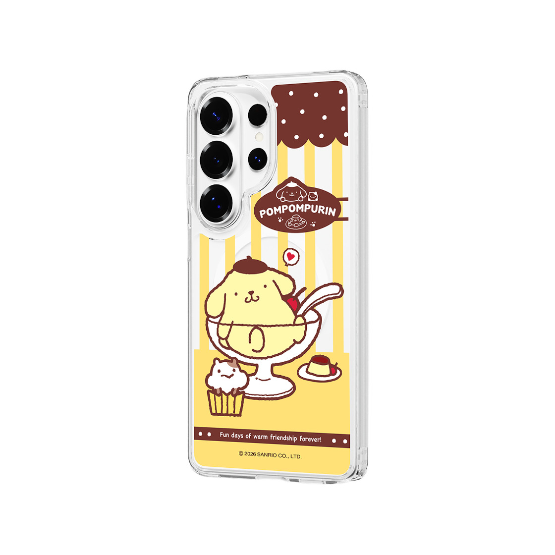 폼폼푸린 카페 스타일 클리어 마그넷 케이스 for Galaxy S26 Series(POMPOMPURIN Cafe Style Clear Magnet Case for Galaxy S26 Series) - 4