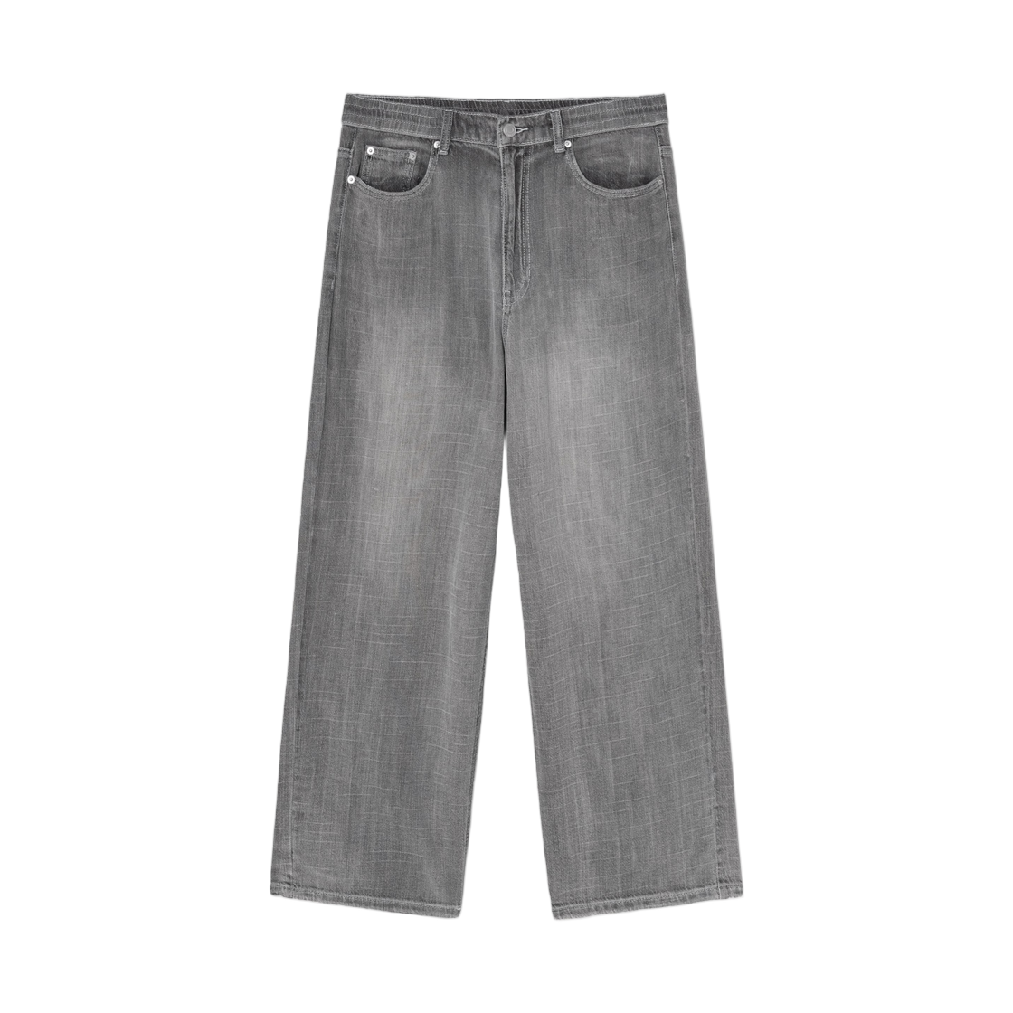 455521EPC3 8seconds Vintage Washing Wide Denim Pants Gray Antique Silver