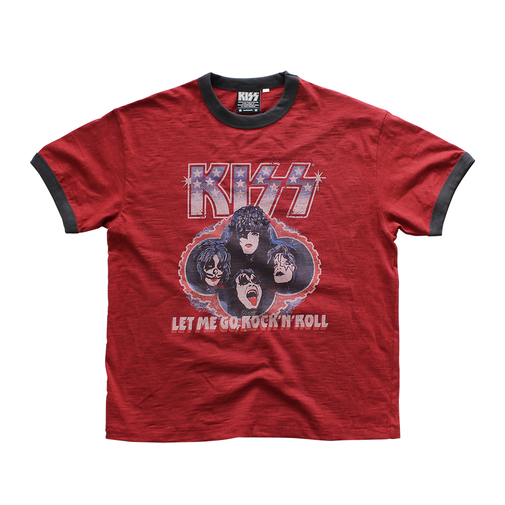 메인부스 X KISS USA 로고 티셔츠 레드(MAINBOOTH X KISS USA Logo T-shirt Red)