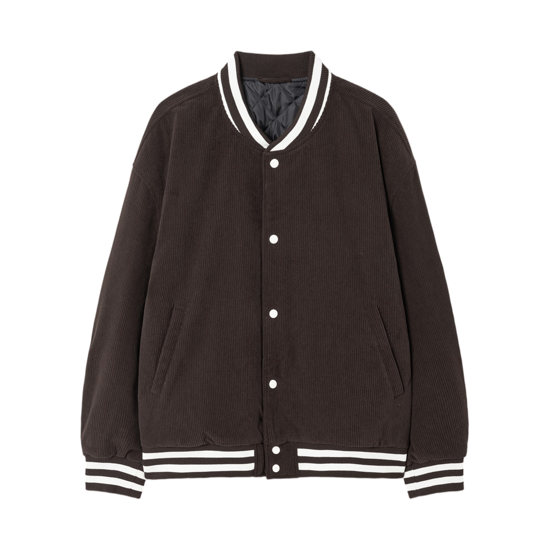 에잇세컨즈 코듀로이 바시티 자켓 브라운(8seconds Corduroy Varsity Jacket Brown) - 1
