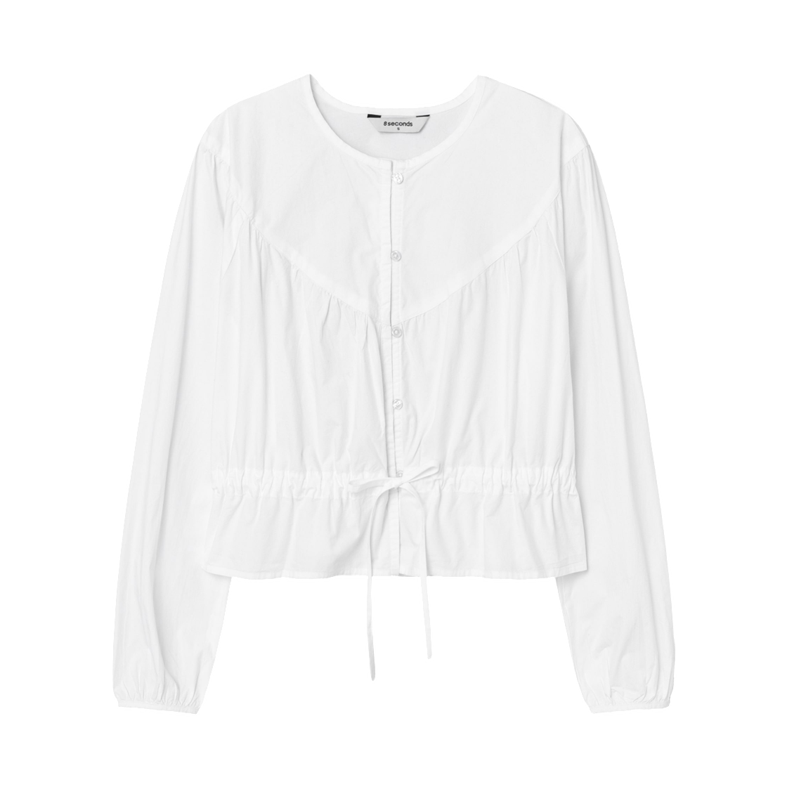 355264LY41 (W) 8seconds Cotton Long Sleeve Blouse White