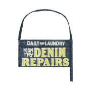 Kapital 13 oz. Denim Damaged Denim Repairspt Short Ad Apron Yellow (Processing)