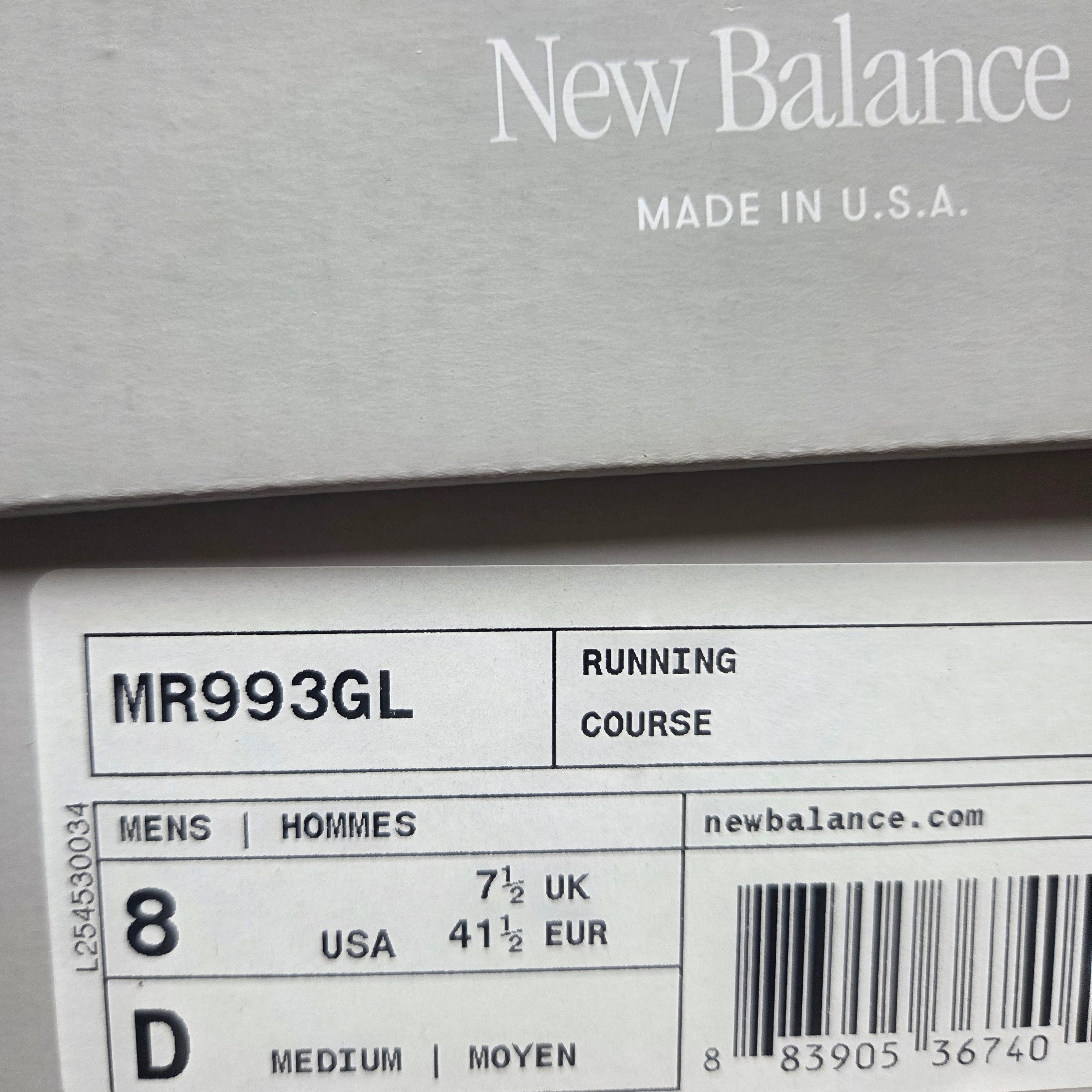 New Balance 993 Made in USA Grey - D Standard 착용 스타일 - 1