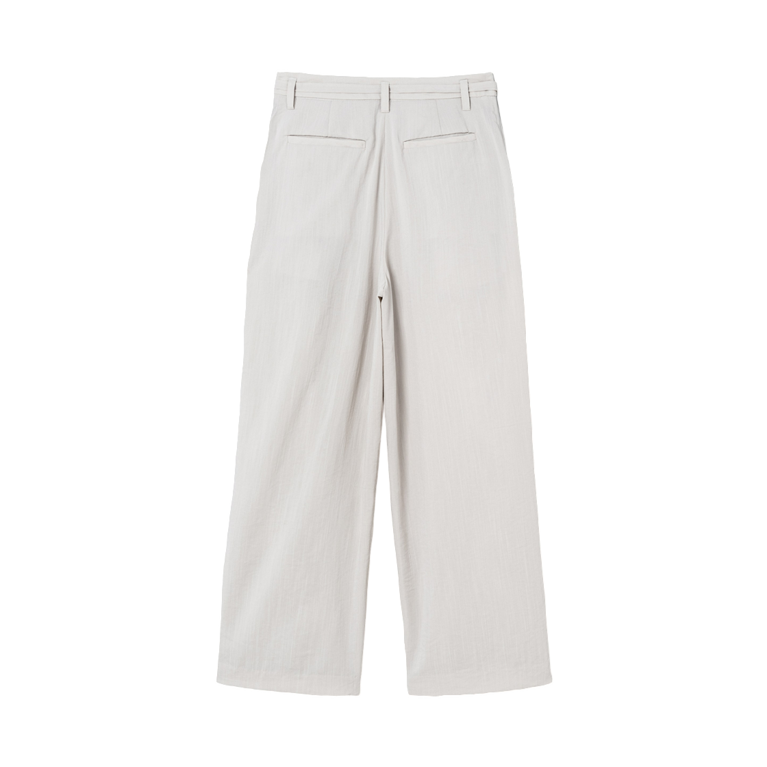 (W) 에잇세컨즈 레이온 블렌드 와이드 벨트 슬랙스 아이보리((W) 8seconds Rayon Blend Wide Belt Slacks Ivory) - 2