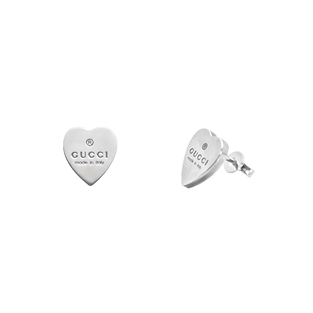 YBD223990001 [20% 쿠폰] Gucci Trademark Heart Shaped Earrings Silver