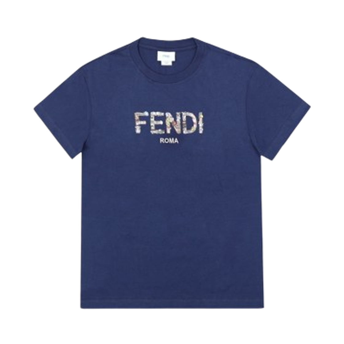 (키즈) 펜디 로고 티셔츠 블루((Kids) Fendi Logo T-Shirt Blue)