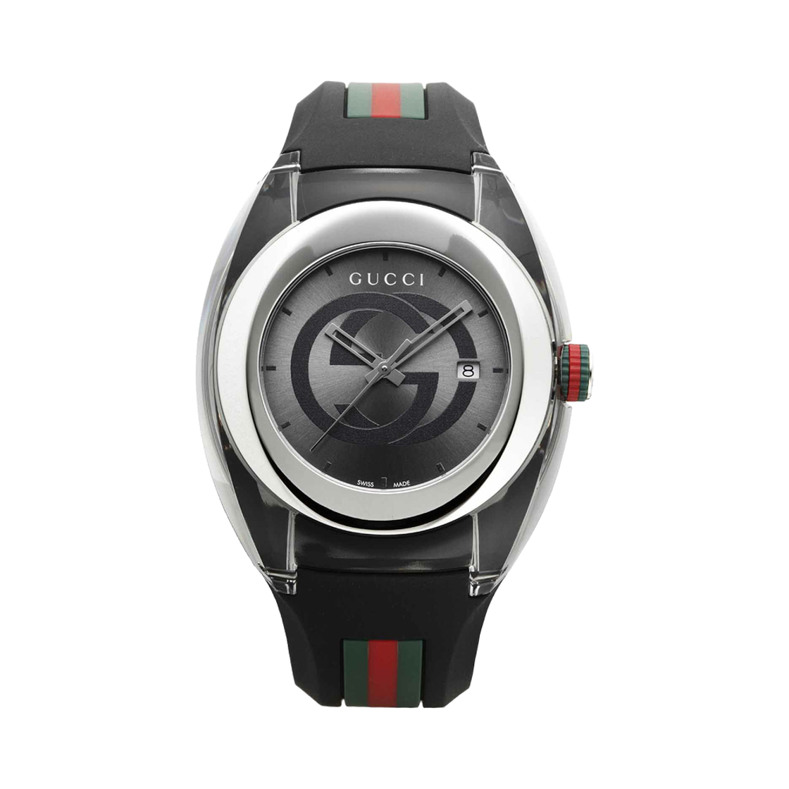 YA137116 [20% 쿠폰] Gucci SYNC Quartz 46mm Rubber Gray Black