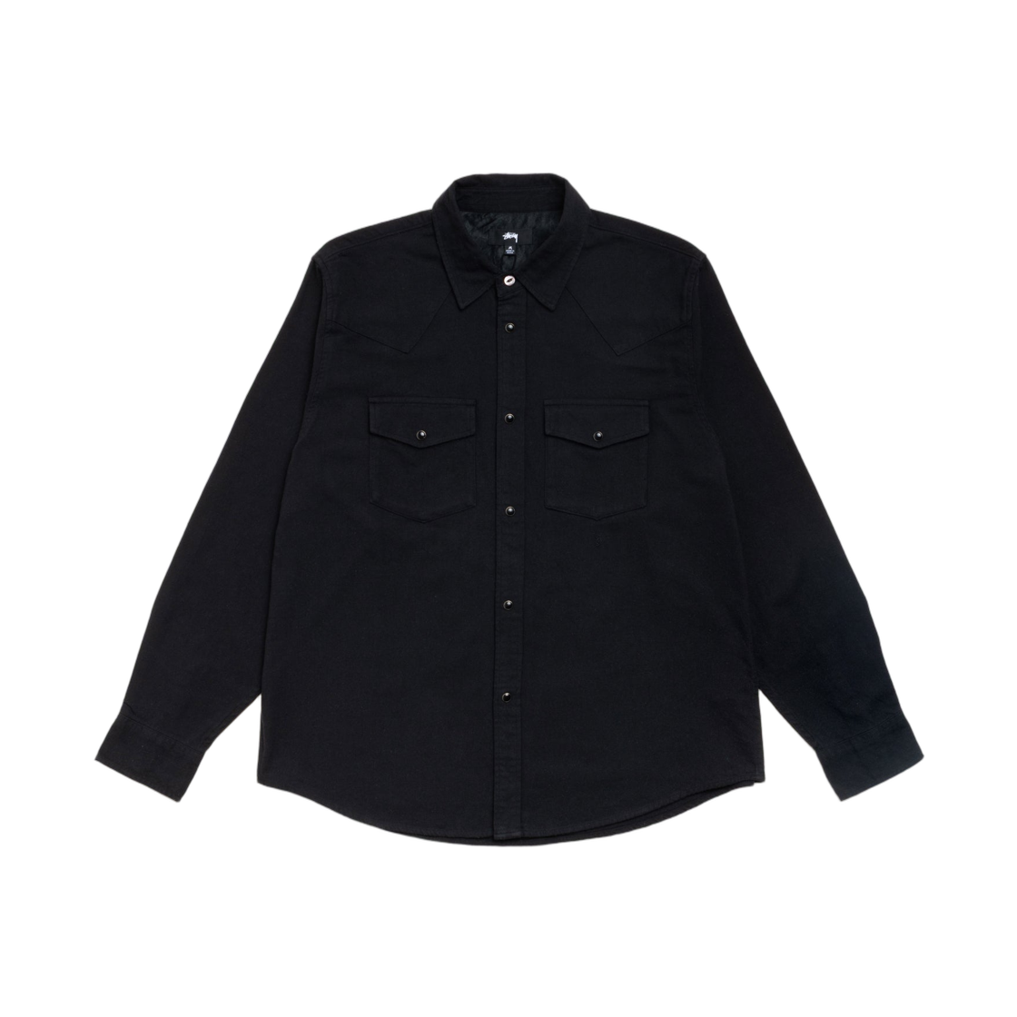 1110389 Stussy Cotton Silk Western Shirt Black