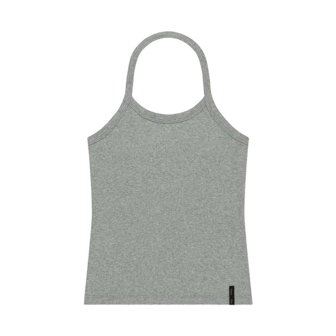 MK2634TS033MGY (W) Matin Kim Label Detail Halter Tank Top In Grey