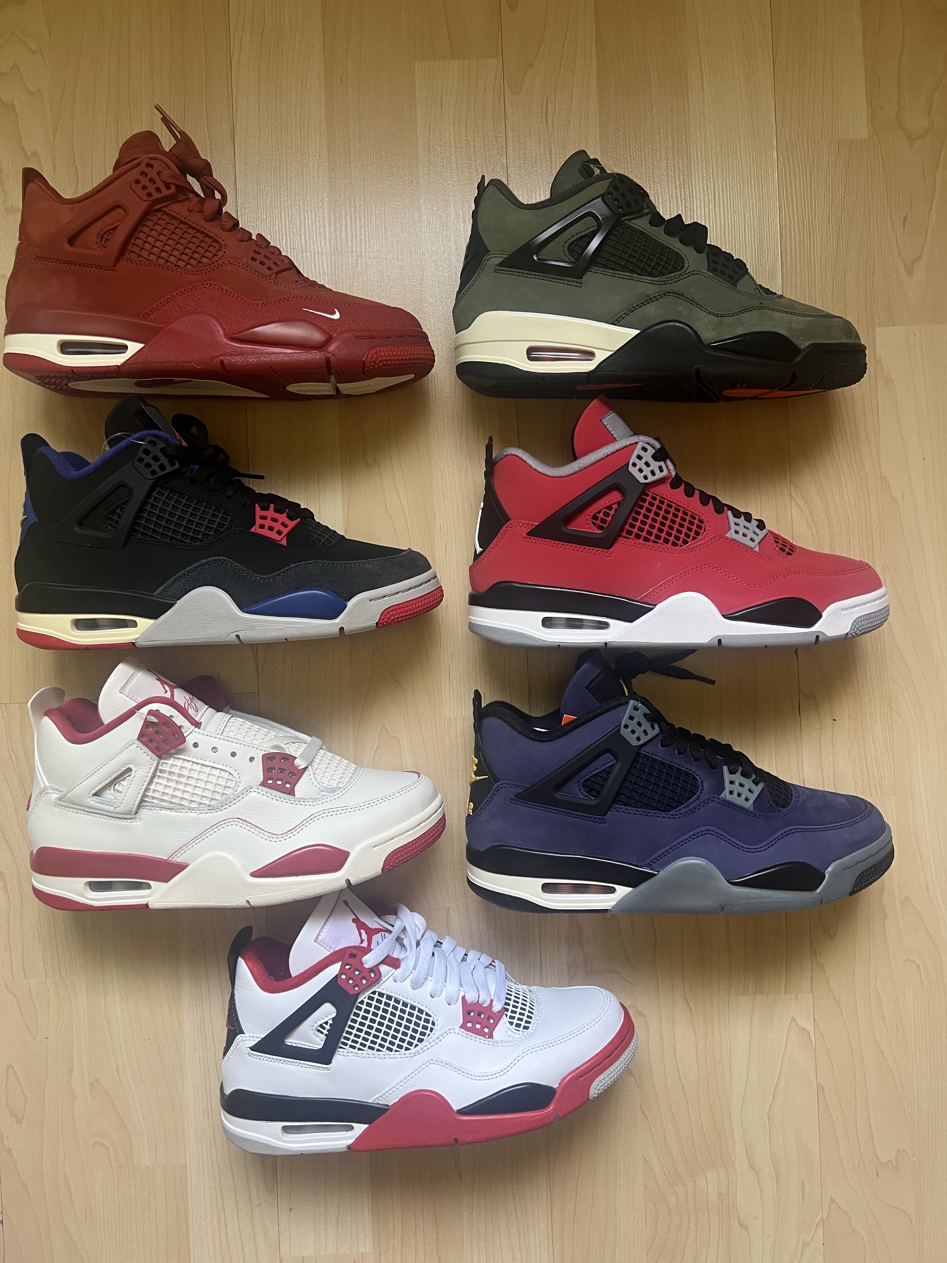 Jordan 4 x Undefeated Retro OG SP Deep Green and Clementine, Jordan 4 Retro Rare Air 착용 스타일 - 2
