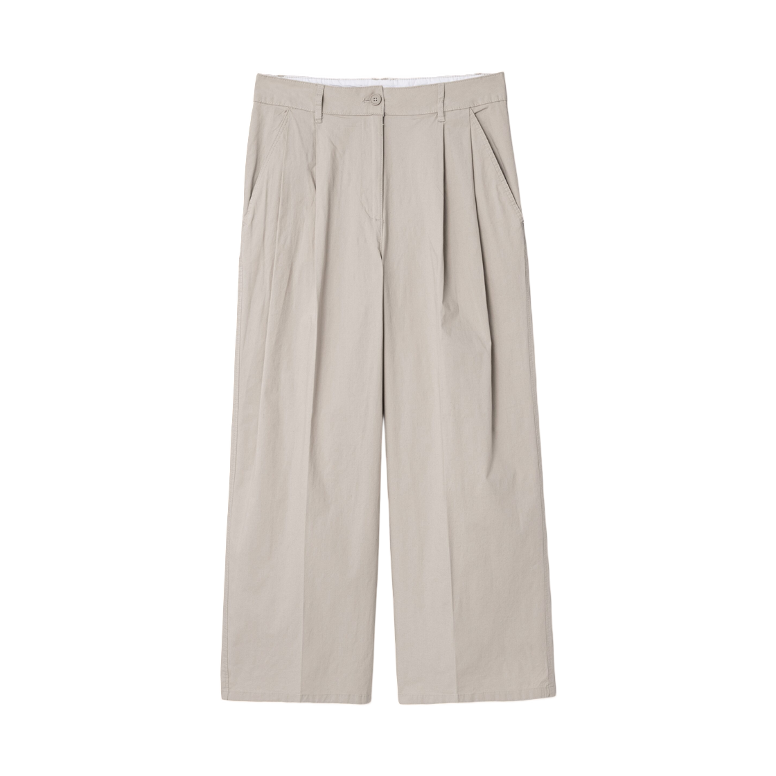355421LY1A (W) 8seconds Cotton Two Tuck Casual Pants Beige
