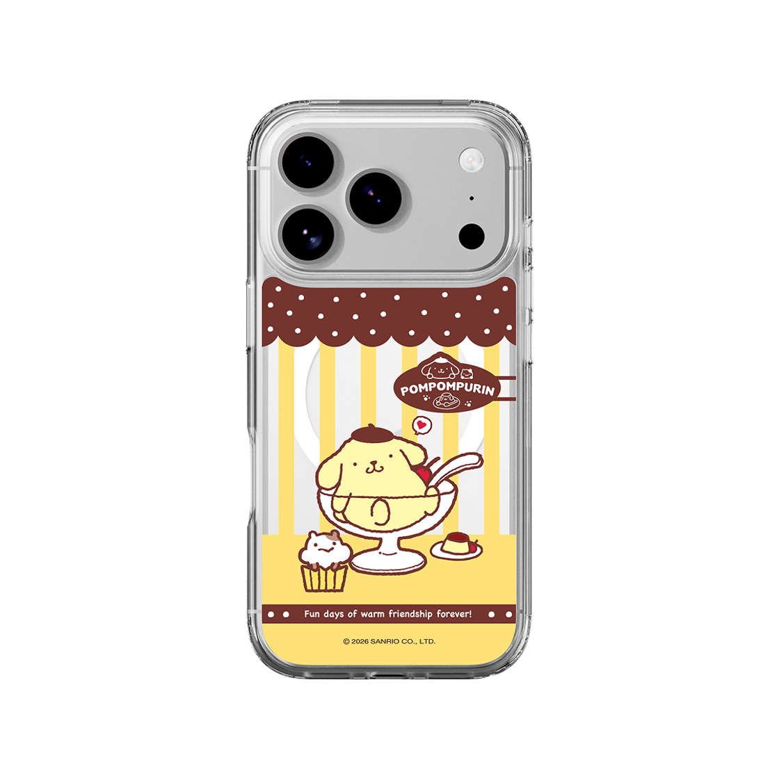 폼폼푸린 카페 스타일 클리어 마그넷 케이스 for iPhone17 Series(POMPOMPURIN Cafe Style Clear Magnet Case for iPhone17 Series) - 4