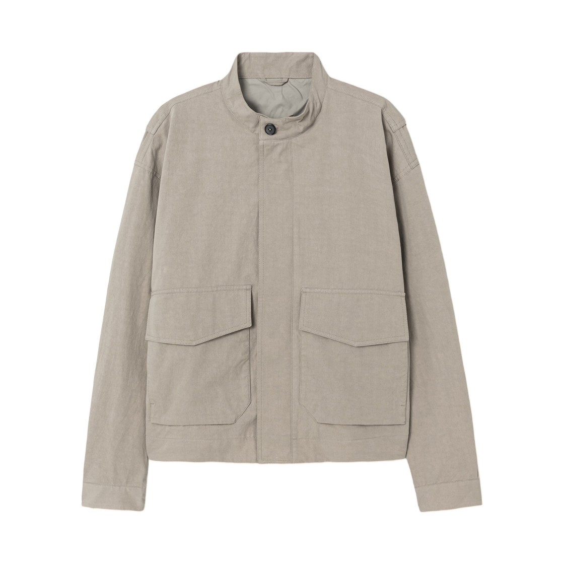 425239LYFA 8seconds Washed Cotton Stan Collar Short Jumper Beige