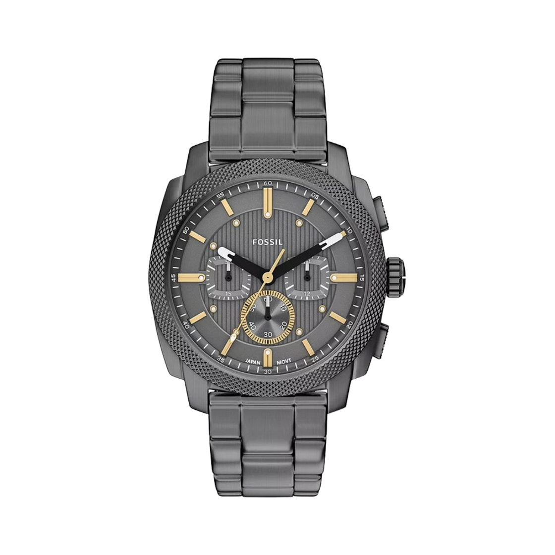 파슬 머신 쿼츠 크로노그래프 44mm 스테인리스 스틸 그레이 스모크(Fossil Machine Quartz Chronograph 44mm Stainless Steel Gray Smoke) - 1
