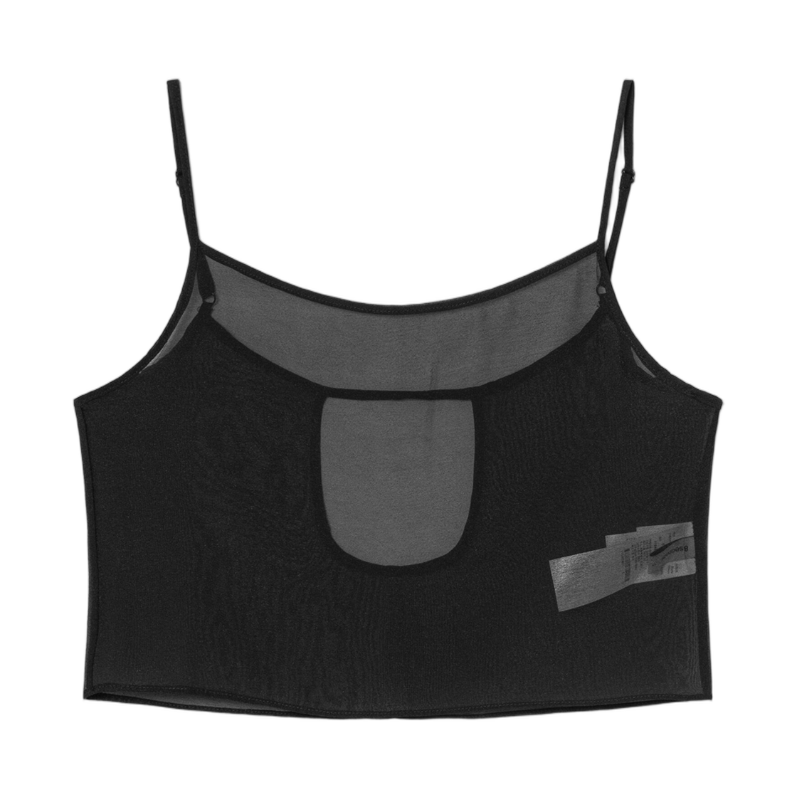115465BY15 (W) 8seconds Sheer Layered Top Blouse Black