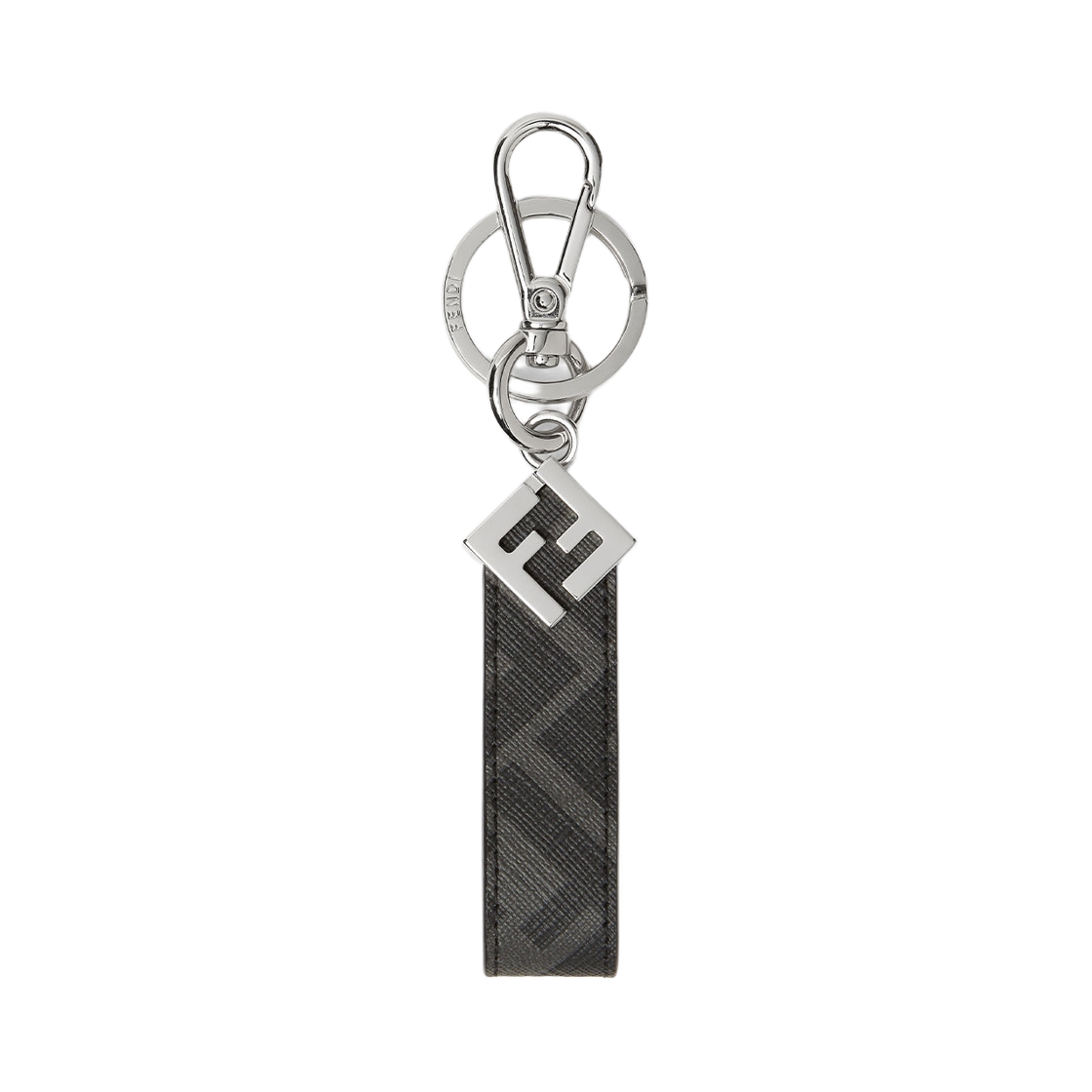 펜디 FF 스퀘어 캔버스 키링 블랙(Fendi FF Squared Canvas Keyring Black)