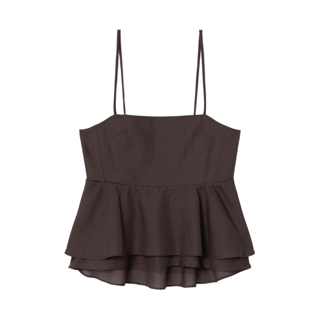 125565MQAD (W) 8seconds Peplum Bustier Top Brown