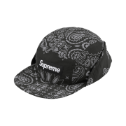 Supreme Reflective Bandana Sunshield Camp Cap Black - 26SS
