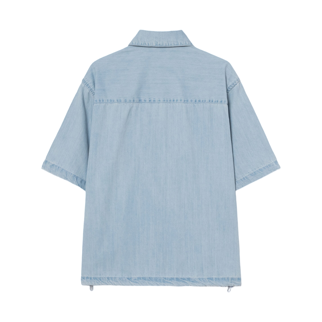 에잇세컨즈 라이트웨이트 집업 데님 숏슬리브 셔츠 스카이 블루(8seconds Lightweight Zip Up Denim Short Sleeve Shirt Sky Blue) - 2