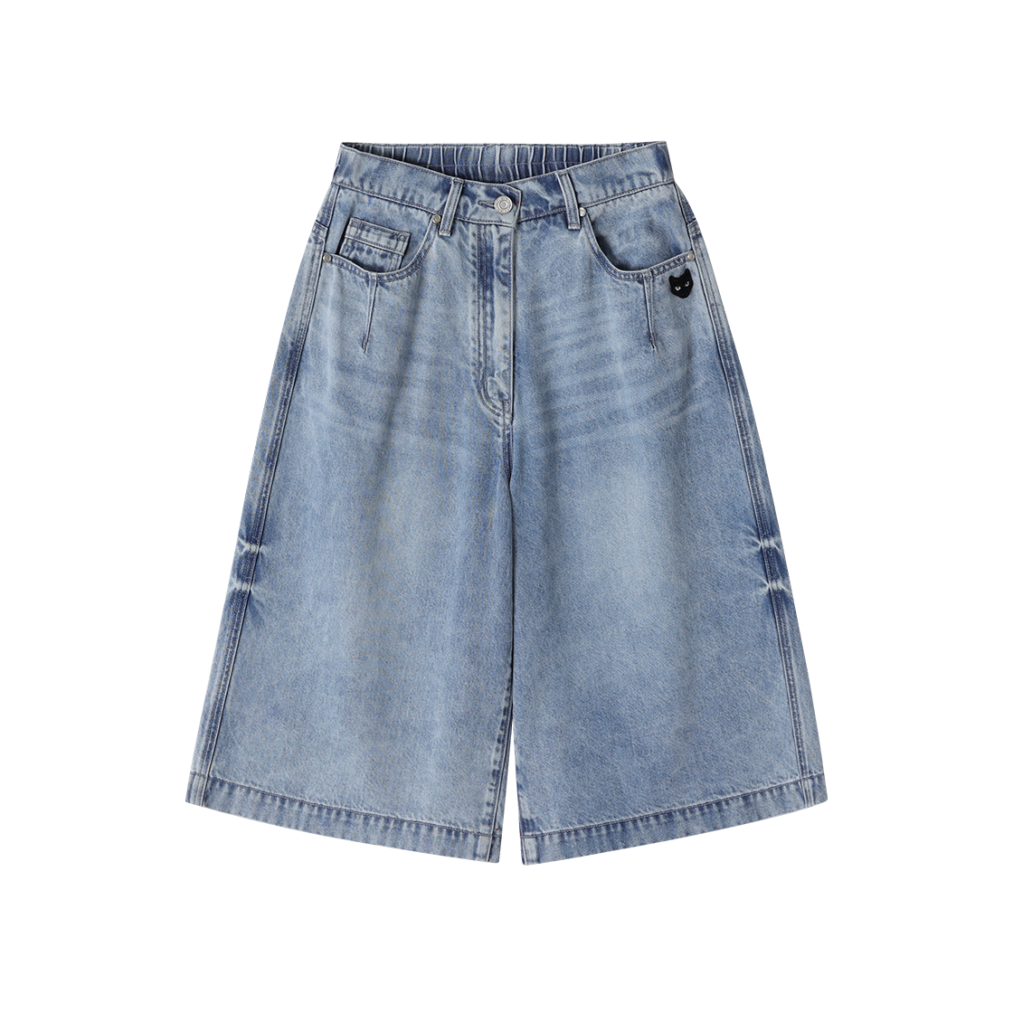 WI3PT873BL (W) SONGZIO ZZERO Panther Lyocell Denim Shorts Blue