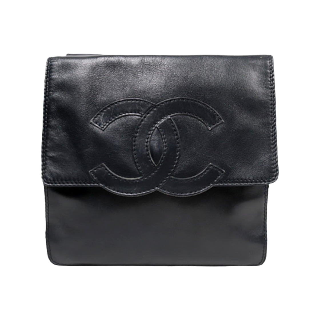 ITHRKKCL4B3U Chanel Black Lambskin Big CC Shoulder Bag