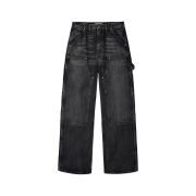 Khak. Carpenter Pants In Denim Black