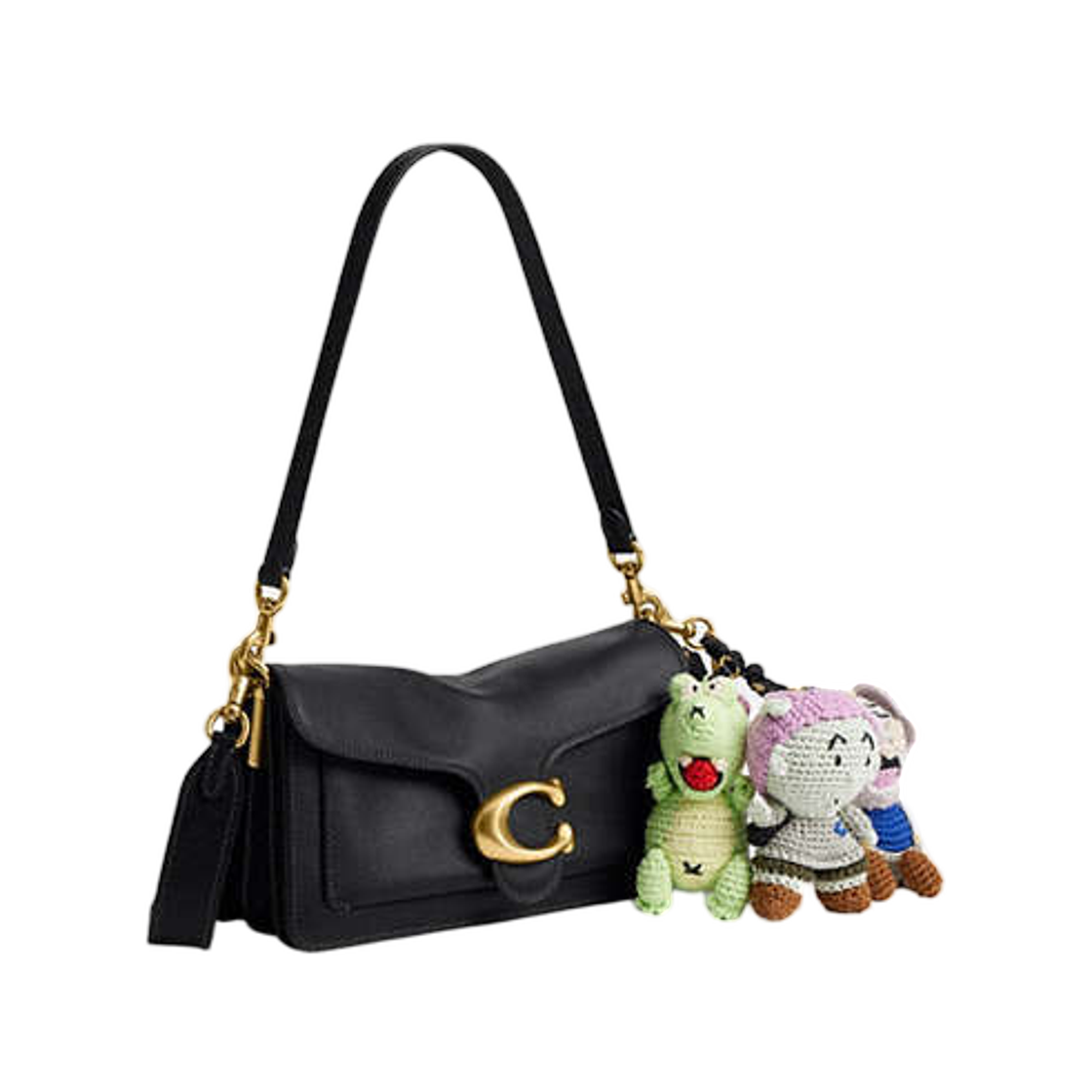 코치 x 브레인 데드 소프트 태비 숄더백 26 참 블랙(Coach x Brain Dead Soft Tabby Shoulder Bag 26 with Charm Black) - 2