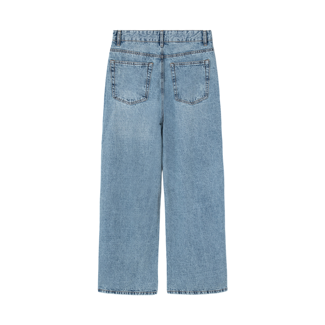 (W) 에잇세컨즈 빈티지 데미지 와이드 데님 블루((W) 8seconds Vintage Damage Wide Denim Blue) - 2