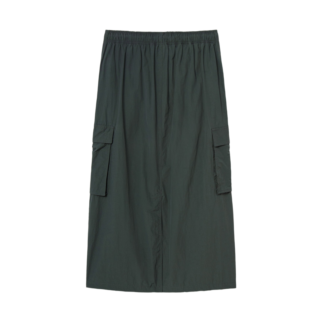 (W) 에잇세컨즈 나일론 면 카고 롱 스커트 그린((W) 8seconds Nylon Cotton Cargo Long Skirt Green) - 2
