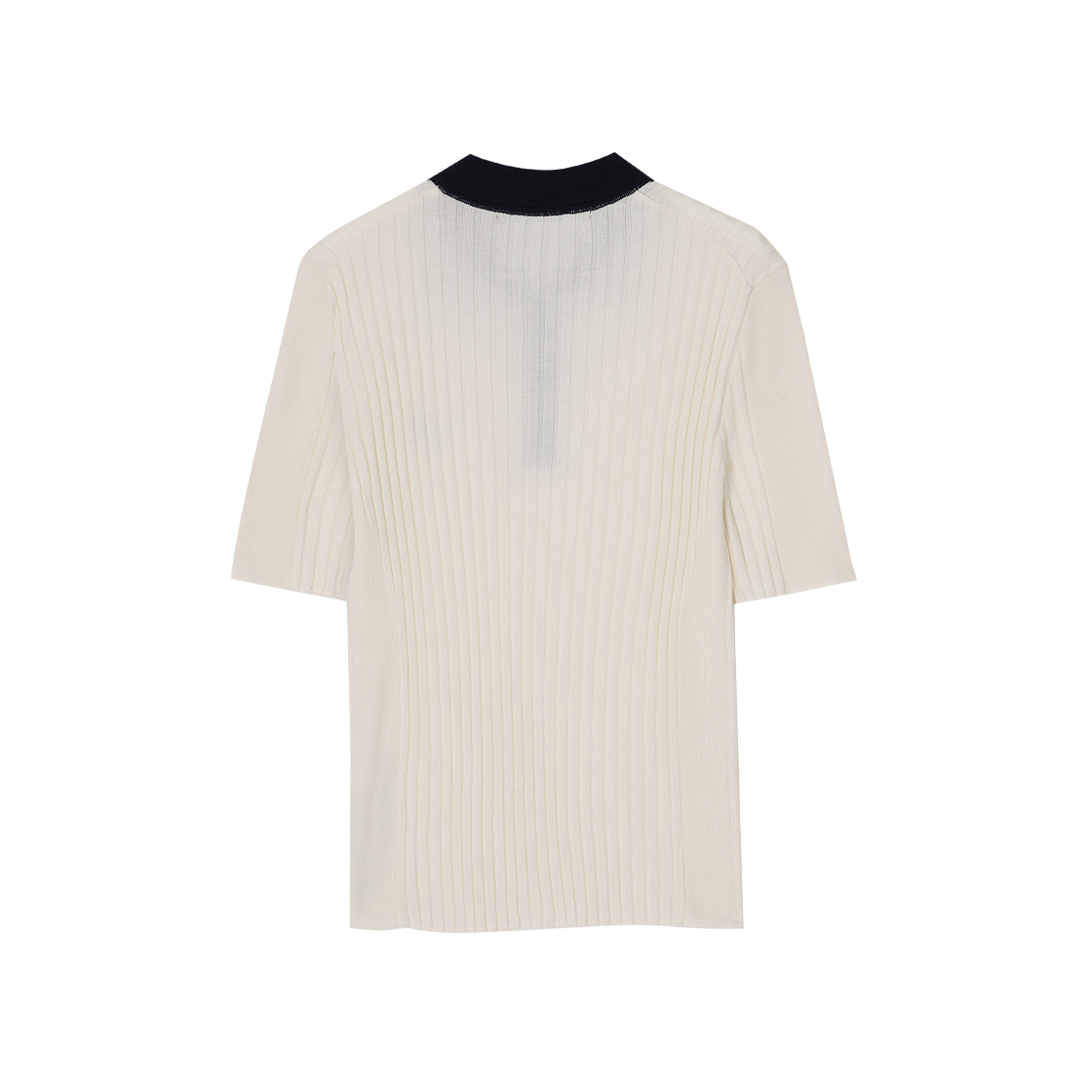 (W) 송지오 지제로 팬서 리브드 카라넥 니트 아이보리((W) SONGZIO ZZERO Panther Ribbed Collared Knit Ivory) - 2