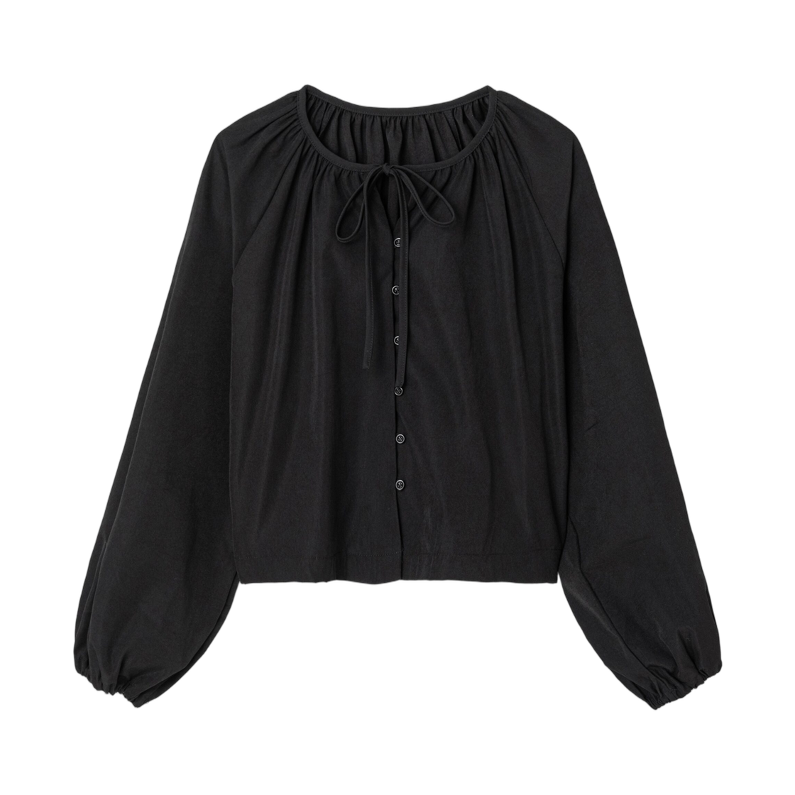 125264MB25 (W) 8seconds Ribbon String Blouse Black
