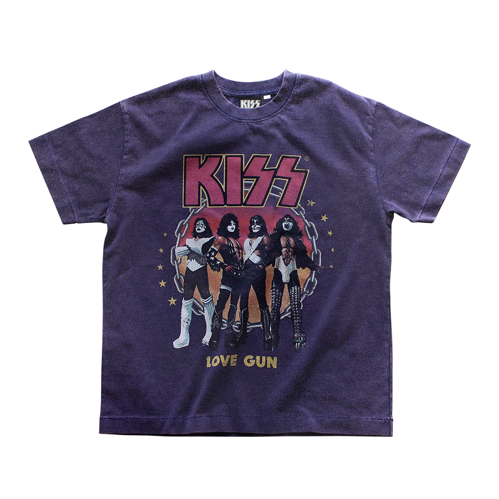메인부스 X KISS 러브건 티셔츠 딥 퍼플(MAINBOOTH X KISS Love Gun T-shirt Deep Purple)