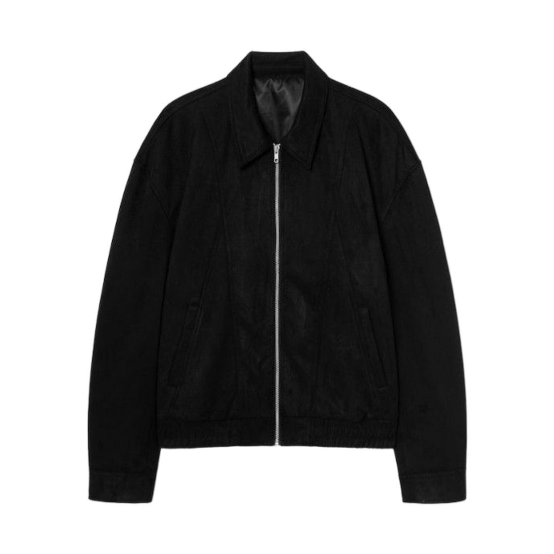 에잇세컨즈 페이크 스웨이드 패디드 블루종 블랙(8seconds Fake Suede Padded Blouson Black)